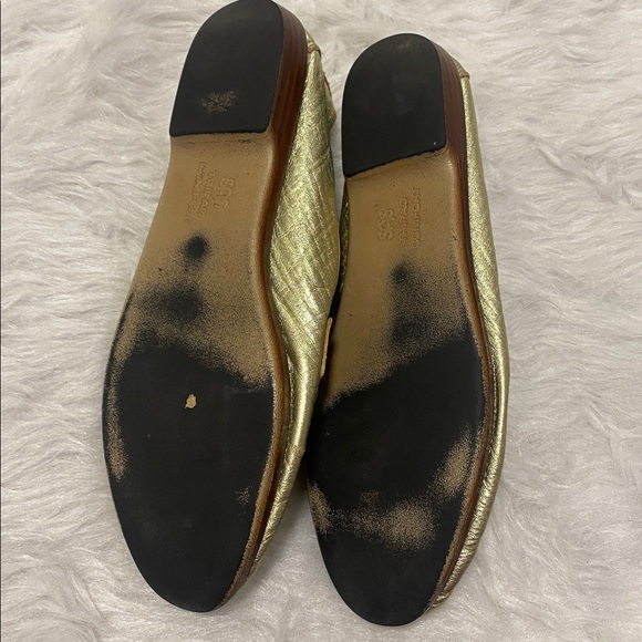 Gold metallic leather vintage SAS penny loafers 10 - Picture 6 of 6